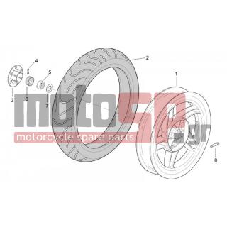 Aprilia - SR 125-150 1999 - Frame - rear wheel - AP8108925 - ΤΡΟΧΟΣ ΠΙΣΩ SR 150 2001