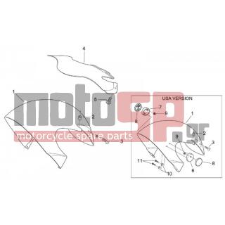 Aprilia - SR 50 H2O (DITECH+CARB) 2001 - Body Parts - Bodywork FRONT IV - AP8226689 - ΦΤΕΡΟ ΜΠΡΟΣ