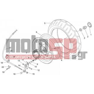 Aprilia - SR 50 H2O (DITECH+CARB) 2000 - Brakes - Rear wheel - Drum Brakes - AP8220571 - Τάπα τροχού πίσω