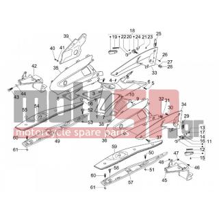 Aprilia - SR MAX 125 2011 - Body Parts - Central fairing - Sill - 20210 - Παξιμάδι
