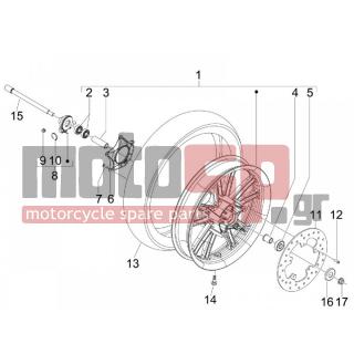 Aprilia - SR MAX 125 2011 - Frame - front wheel - 650254 - Ελαστικό εμπρός (Michelin) 120/70-15