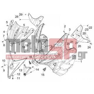 Aprilia - SR MAX 300 2012 - Body Parts - mask front - 624369 - ΜΟΥΤΣΟΥΝΑ NEXUS 500 Ε3 AΒΑΦΗ