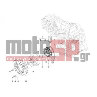 Aprilia - SR MOTARD 125 4T E3 2012 - Engine/Transmission - flywheel magneto - 584690 - ΜΑΝΙΑΤΟ BEV 200-VXR-LX-FLY 125/150-ET4