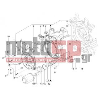 Aprilia - SR MOTARD 125 4T E3 2013 - Engine/Transmission - COVER flywheel magneto - FILTER oil - 828662 - ΒΙΔΑ M5X22