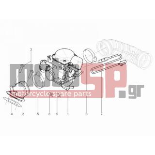 Aprilia - SR MOTARD 125 4T E3 2013 - Engine/Transmission - CARBURETOR COMPLETE UNIT - Fittings insertion - 828152 - ΒΙΔΑ