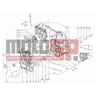 Aprilia - SR MOTARD 125 4T E3 2013 - Engine/Transmission - OIL PAN - CM1485105001 - Complet crankcase engine Cat.1