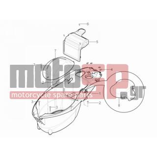 Aprilia - SR MOTARD 125 4T E3 2012 - Body Parts - bucket seat - 259372 - ΒΙΔΑ M4,2X24 mm