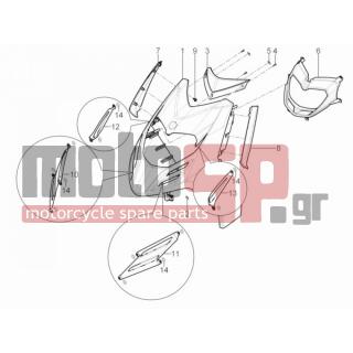 Aprilia - SR MOTARD 125 4T E3 2013 - Body Parts - mask front - 65746100AO - ΠΟΔΙΑ ΜΠΡ SR MOT 50-125 ORANGE