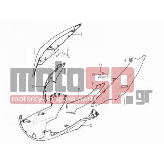 Aprilia - SR MOTARD 125 4T E3 2013 - Body Parts - Side skirts - Spoiler - 184142 - Πλάκα ελαστική