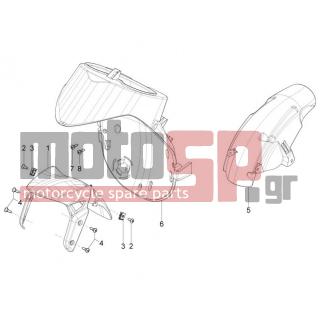 Aprilia - SR MOTARD 125 4T E3 2012 - Body Parts - Apron radiator - Feather - 272836 - ΒΙΔΑ M6X16.