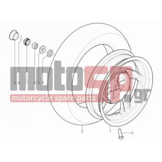 Aprilia - SR MOTARD 125 4T E3 2013 - Πλαίσιο - rear wheel - 853075 - Κάλυμμα 120/70-14