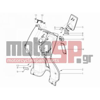 Aprilia - SR MOTARD 125 4T E3 2013 - Body Parts - Storage Front - Extension mask - 252420 - ΛΑΜΑΚΙ ΝΤΟΥΛ COSA-X9-VESPA GT 200
