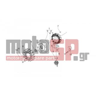 Aprilia - SR MOTARD 50 2T E3 2013 - Engine/Transmission - flywheel magneto - 639865 - ΜΑΝΙΑΤΟ RUN50-TYP50 06-LX-NRG POW-ZIPCAT