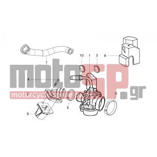 Aprilia - SR MOTARD 50 2T E3 2012 - Κινητήρας/Κιβώτιο Ταχυτήτων - CARBURETOR COMPLETE UNIT - Fittings insertion - CM002901 - ΑΣΦΑΛΕΙΑ (8ΜΜ)