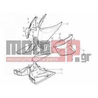 Aprilia - SR MOTARD 50 2T E3 2012 - Body Parts - Central fairing - Sill - 270723 - ΒΙΔΑ