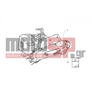 Aprilia - SR MOTARD 50 2T E3 2013 - Engine/Transmission - engine Complete - 497544 - ΣΕΤ ΦΛΑΝΤΖΕΣ+ΤΣΙΜ SCOOTER 50 2Τ
