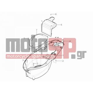 Aprilia - SR MOTARD 50 2T E3 2012 - Εξωτερικά Μέρη - bucket seat - 184142 - Πλάκα ελαστική