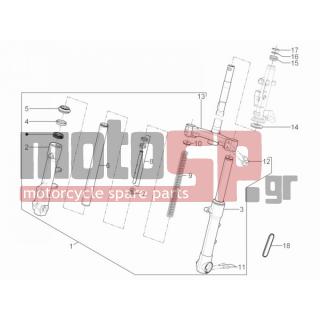 Aprilia - SR MOTARD 50 2T E3 2013 - Suspension - Fork / bottle steering - Complex glasses - 858322 - Ελατήριο δευτερεύον