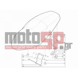 Aprilia - SR MOTARD 50 2T E3 2012 - Body Parts - Saddle / Seats - 296743 - ΣΦΥΚΤΗΡΑΣ ΤΡ ΦΡΕΝ BEV 250/ΣΕΛΛΑ LIB RST