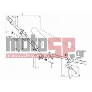 Aprilia - SR MOTARD 50 2T E3 2013 - Frame - Wheel - brake Antliases - 123394 - ΒΙΔΑ M5,8X17,2