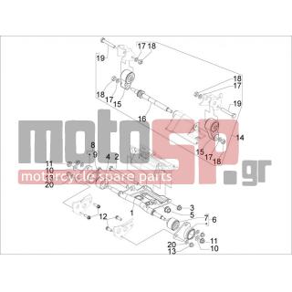Aprilia - SRV 850 4T 8V E3 2012 - Suspension - rocking arm - 2440 - Self locking nut M10