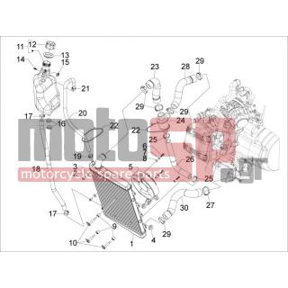 Aprilia - SRV 850 4T 8V E3 2012 - Κινητήρας/Κιβώτιο Ταχυτήτων - cooling installation - 258904 - ΤΑΠΑ