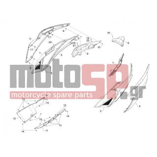 Aprilia - SRV 850 4T 8V E3 2012 - Body Parts - Side skirts - Spoiler - 67446800H4 - Fiancata esterna Dx