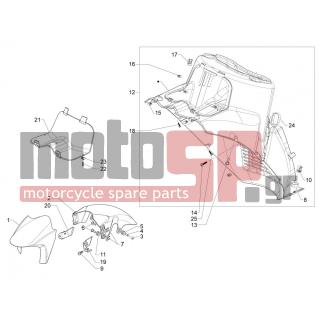 Aprilia - SRV 850 4T 8V E3 2013 - Body Parts - Apron radiator - Feather - CM006912 - Non return spring