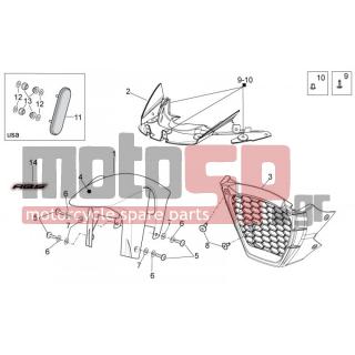 Aprilia - TUONO V4 R APRC ABS 1000 2014 - Body Parts - Bodywork FRONT III - AP8150272 - Καμπύλη ελαστική ροδέλα 5,3x10x0,5