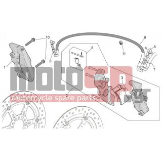 Aprilia - TUONO V4 R APRC ABS 1000 2014 - Brakes - Caliper FRONTth. BRAKE - B044598 - Κιτ πείροι +ελατήριο+κοπίλια