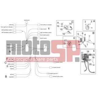 Aprilia - TUONO V4 R APRC ABS 1000 2014 - Electrical - Electrical installation I - AP8150236 - ΒΙΔΑ m8x35
