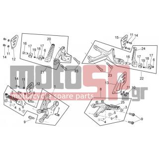 Aprilia - TUONO V4 R APRC ABS 1000 2014 - Frame - sill - 897828 - Βάση στήριξης μαρσπιέ οδηγού κομπλέ δεξ.