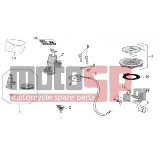 Aprilia - TUONO V4 R APRC ABS 1000 2014 - Electrical - lock set - 858955 - Ντίζα κλειδαριάς