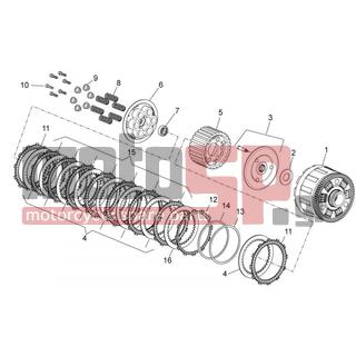 Aprilia - TUONO V4 R APRC ABS 1000 2014 - Engine/Transmission - clutch II - 893784 - Ταμπούρο συμπλέκτη αλουμινίου
