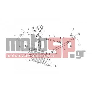 Aprilia - TUONO V4 R APRC ABS 1000 2014 - Engine/Transmission - Oil Cooler - AP8150137 - ΒΙΔΑ M6x16*