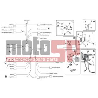 Aprilia - TUONO V4 R STD APRC 1000 2011 - Electrical - Electrical installation I - AP8152128 - ΒΙΔΑ m6x30*