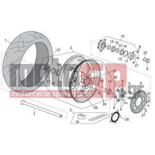Aprilia - TUONO V4 R STD APRC 1000 2011 - Frame - rear wheel - 896358 - Αλυσίδα κομπλέ κρίκος σύνδεσης