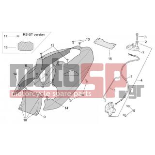Aprilia - TUONO RSV 1000 2003 - Body Parts - Coachman. BACK - Tail - AP8168077 - Ουρά καυσ.