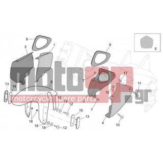 Aprilia - TUONO RSV 1000 2004 - Body Parts - Bodywork FRONT - Feather FRONT - AP8152302 - ΒΙΔΑ M5X12