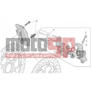 Aprilia - TUONO RSV 1000 2005 - Brakes - Caliper BRAKE FRONT, R-RF version - AP8152385 - ΒΙΔΑ m10x1