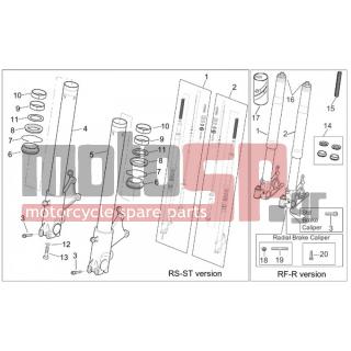 Aprilia - TUONO RSV 1000 2004 - Suspension - Fork Front II - AP8123812 - Βίδα M10x1,5