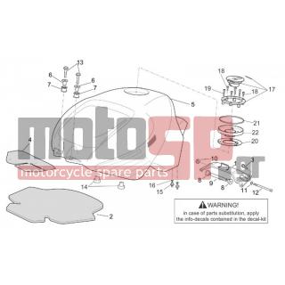 Aprilia - TUONO RSV 1000 2005 - Body Parts - petrol tank - AP8152281 - ΒΙΔΑ M6x30