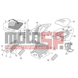 Aprilia - TUONO RSV 1000 2005 - Body Parts - saddle - AP8152421 - Βίδα tccce M6x20