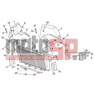 Aprilia - TUONO RSV 1000 2009 - Body Parts - Coachman. FRONT - I Karines - AP8152302 - ΒΙΔΑ M5X12