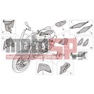 Aprilia - TUONO RSV 1000 2006 - Frame - Acc. - Special chassis - AP8797418 - ΣΠΟΙΛΕΡ ΔΕΞΙ