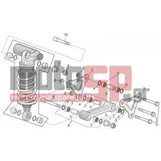 Aprilia - TUONO RSV 1000 2009 - Suspension - Connecting rod and rear shock absorbers - AP8110068 - ΤΣΙΜΟΥΧΑ18x24x3
