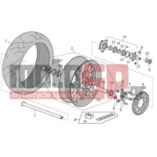Aprilia - TUONO RSV 1000 2006 - Frame - Rear wheel Factory - AP8107145 - ΓΡΑΝΑΖΙ ΠΙΣΩ ΤΡΟΧΟΥ RSV 2004 Z-40