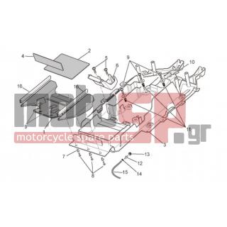 Aprilia - TUONO RSV 1000 2008 - Body Parts - Space under the seat - AP8146904 - Βάση στήριξης