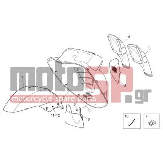 Aprilia - ATLANTIC 125 E3 2010 - Body Parts - Bodywork FRONT III - AP8168708 - Σήτα αεραγωγού