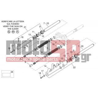 Aprilia - ATLANTIC 125 E3 2012 - Suspension - Fork Front II - AP8223054 - Βίδα TCEI M6x20
